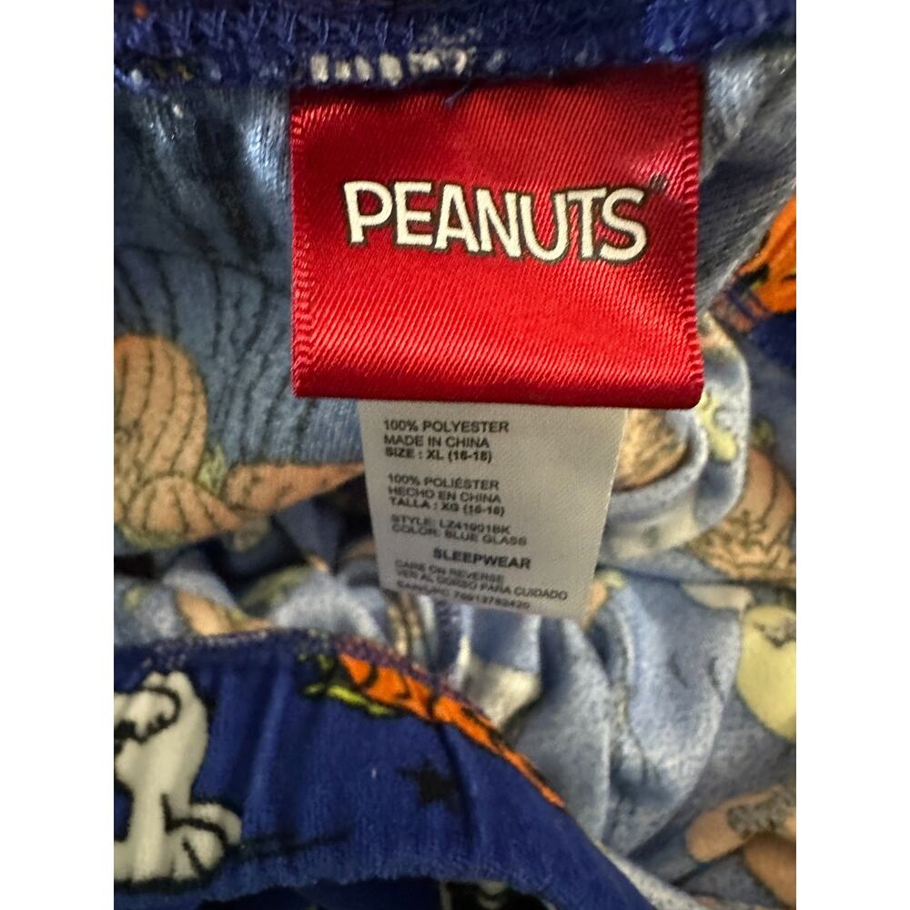 Snoopy Peanuts Pajama Pants Halloween Pumpkin Jogger Plush Pj Sleep Women's XL - Picture 5 of 12
